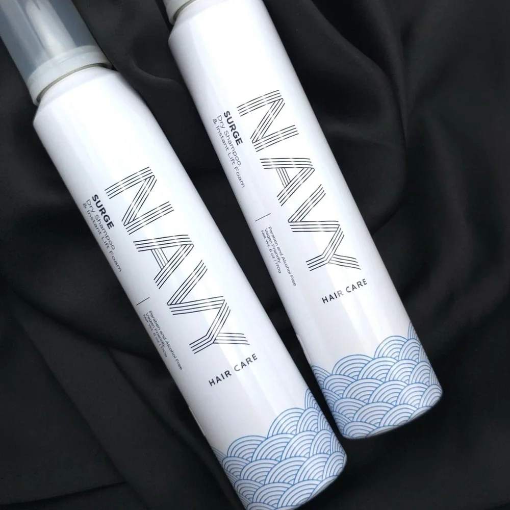 NAVY New 2pc Surge Dry Shampoo Instant Lift Foam 6 oz Paraben Alcohol‎ Free USA